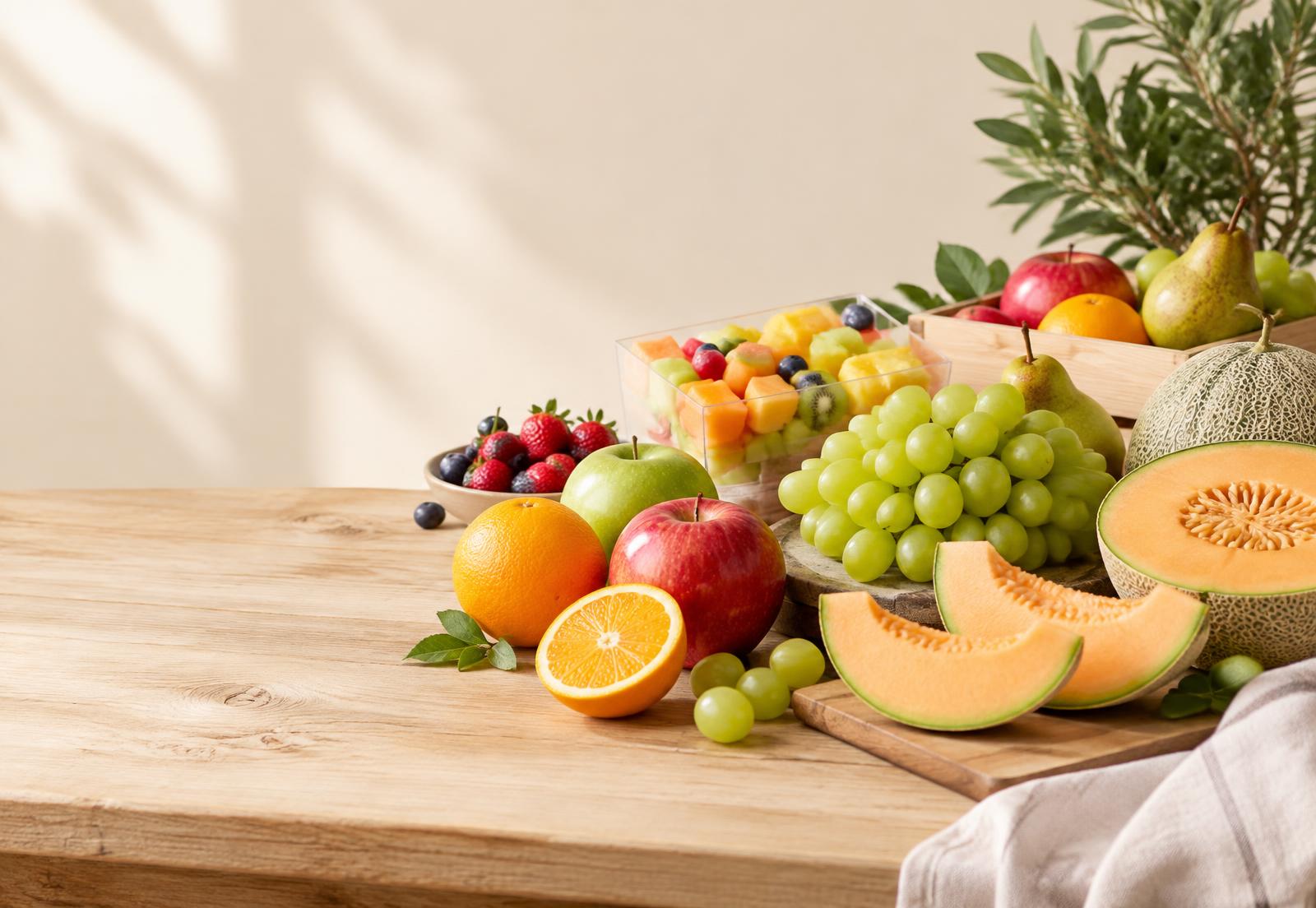 Fresh fruit display from the Nature’s Treat ecommerce concept
